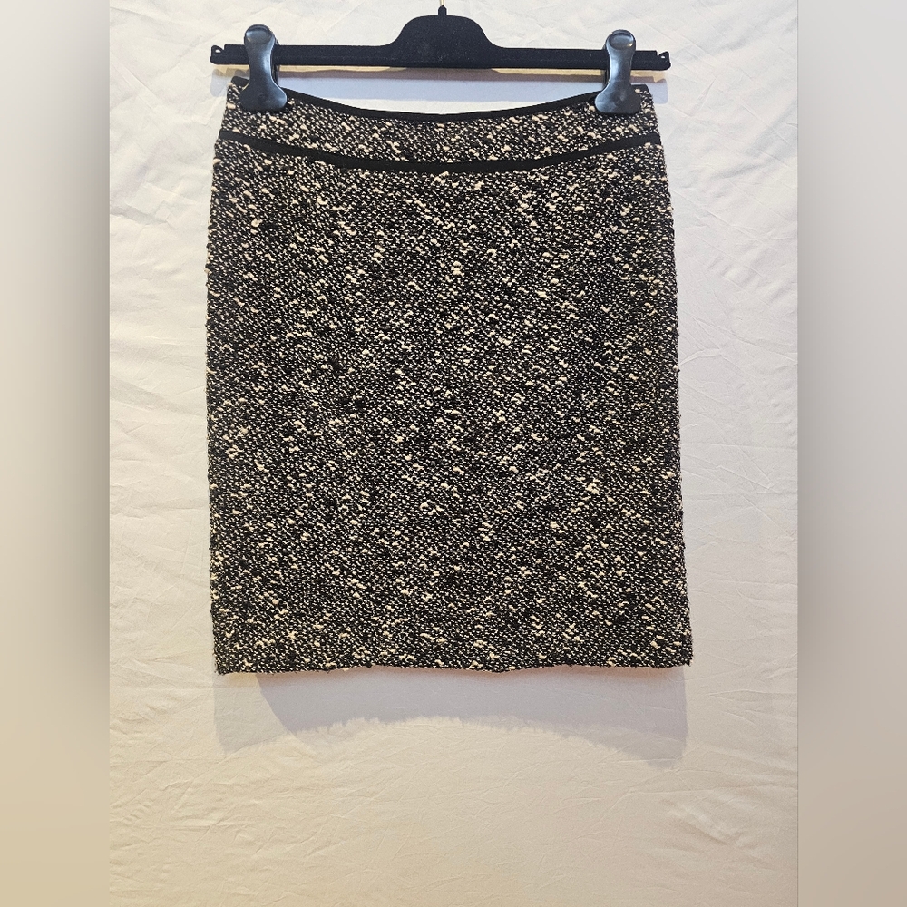 Nanette Lepore Made in NYC Black/white Buckle Skirt (Size 4)